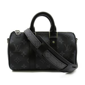 Louis Vuitton Keepall XS Shoulder Bag Canvas Monogram Eclipse Black